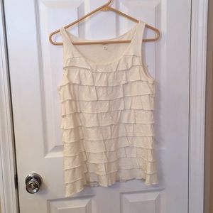 JCrew ruffled tank